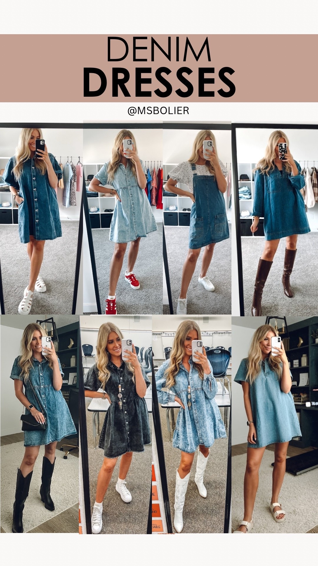 can you ever have too many denim dresses??? some denim dresses I own! I size up one a lot of times for length! 

| denim dresses | fall outfit | teacher outfit 

#LTKWorkwear #LTKSeasonal #LTKFindsUnder100