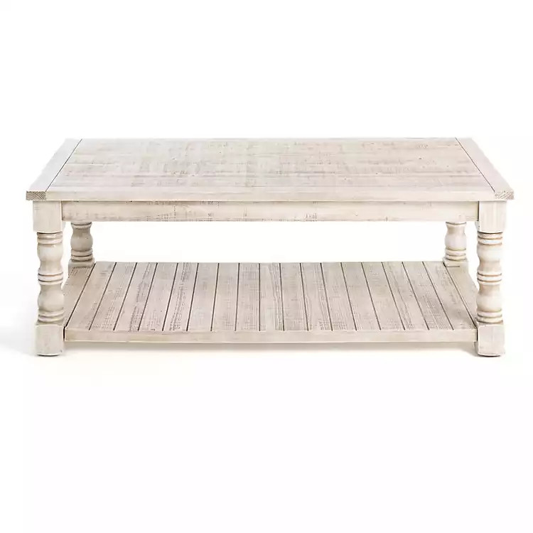 Savannah Cream Distressed Coffee Table | Kirkland's Home