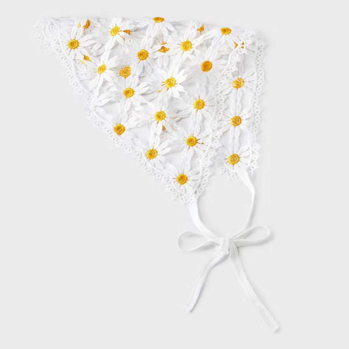 Daisy Knit Headscarf - Wild Fable™ White/Yellow | Target