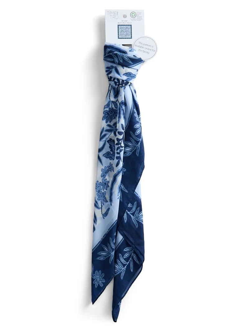 Time and Tru Women's Floral Print Scarf | Walmart (US)