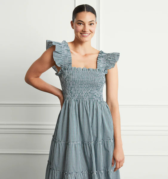 The Ellie Nap Dress - Emerald Gingham | Hill House Home