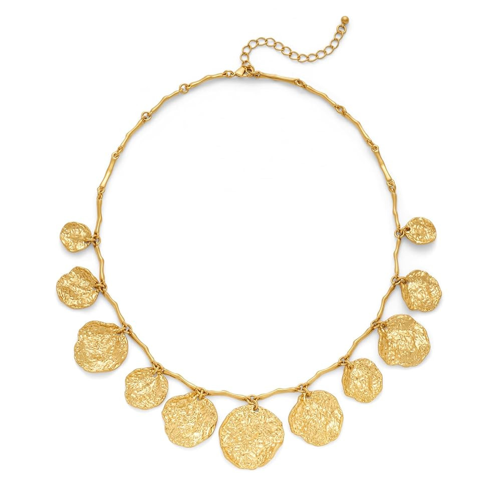 Chunky Multiple Charms Necklace for Women Boho Vintage Adjustable Gold Chain Necklace Bold Statem... | Amazon (US)