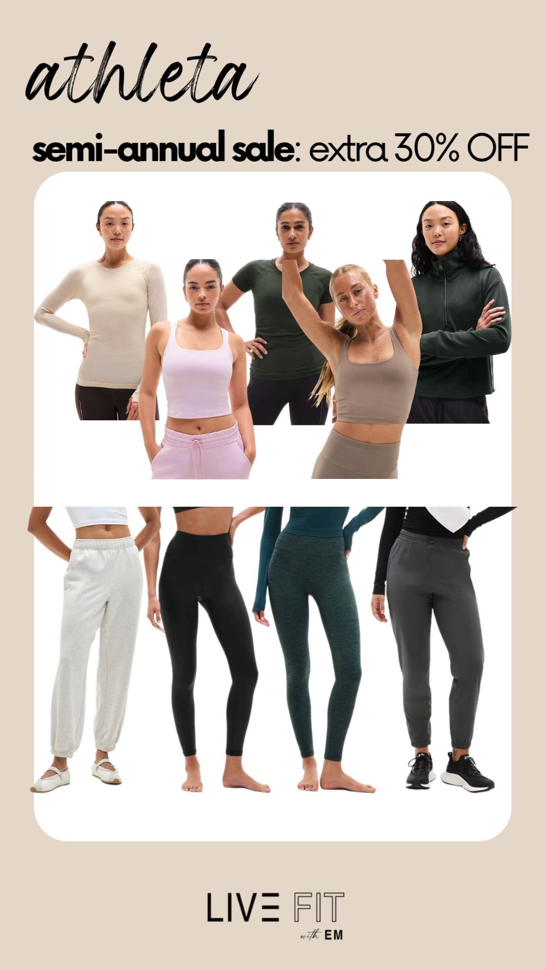Athleta’s semi-annual sale just turned up the motivation—enjoy an extra 30% off sale styles! Comfy, confident, and ready to move with you. ✨🧘‍♀️🛍️  
#Athleta #ActiveStyle #Athleisure #SaleAlert #FitnessFashion #StyleInspo #WardrobeRefresh #CozyVibes #TrendyLooks #SeasonalStyle 

 #LTKSeasonal #LTKActive #LTKSaleAlert