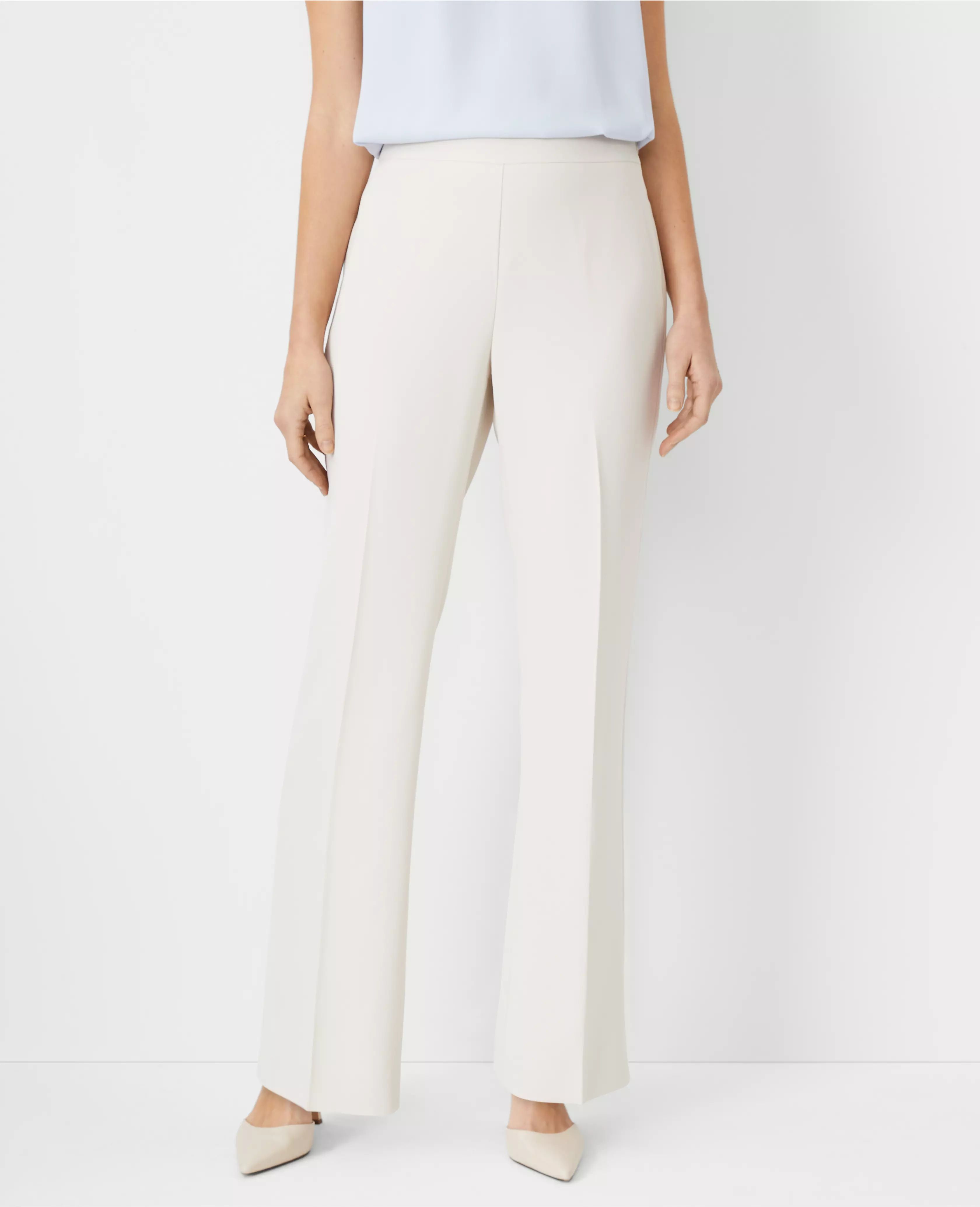 The Petite Side Zip Trouser Pant in Fluid Crepe - Curvy Fit | Ann Taylor (US)