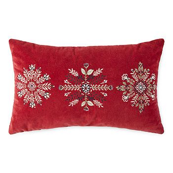 North Pole Trading Co. Holiday Snowflakes Lumbar Pillow | JCPenney