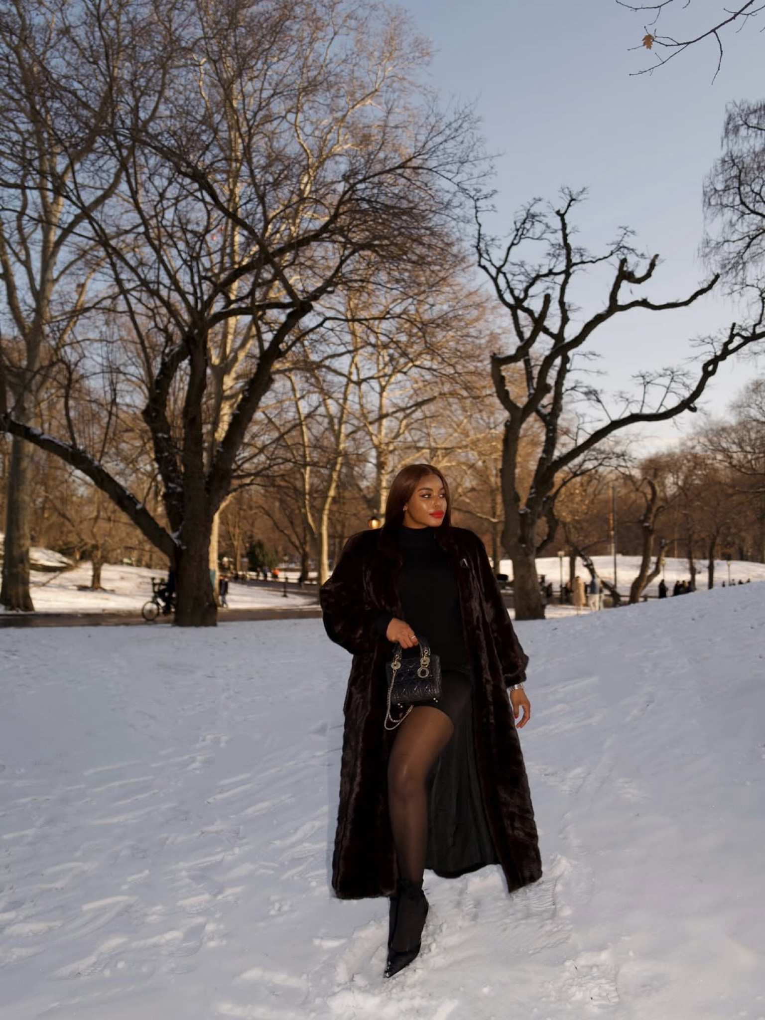 Looking for a last minute New Year’s Eve party outfit? This winter outfit is so chic and easy to throw together! Wearing a statement faux fur coat, black sweater, black mini skirt, sheer tights, and black heels. Plus, a red lip to pull everything together! Linking this NYE outfit idea below! 

#LTKHoliday #LTKgrwm #LTKSeasonal