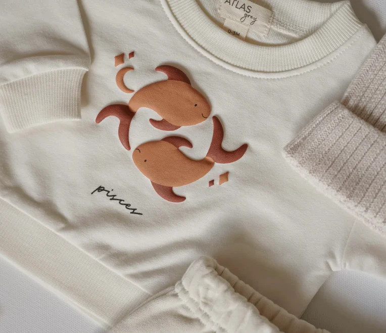 zodiac baby crewnecks - 100% organic cotton | zodiac baby