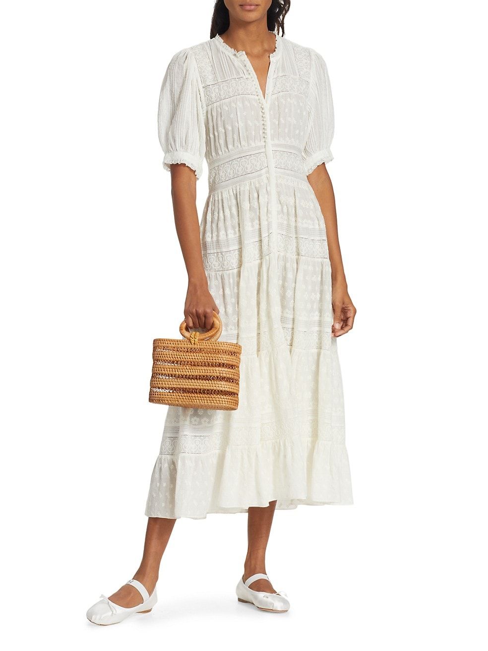 Rolande Embroidered Cotton Maxi Dress | Saks Fifth Avenue
