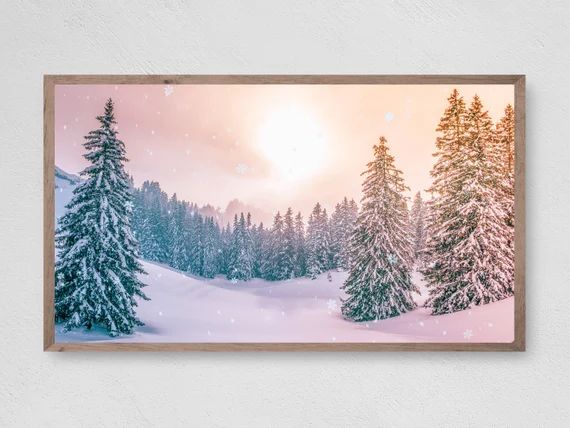 Samsung Frame TV Art Christmas Winter Dawn Instant Download | Etsy | Etsy (US)