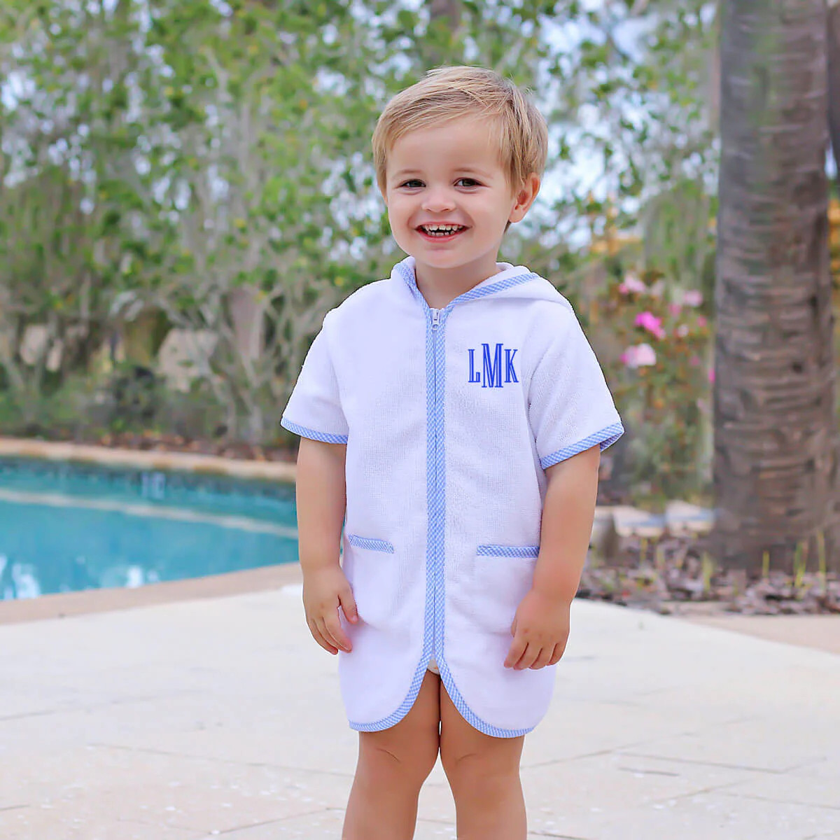 Blue Check Swim Cover Up | Classic Whimsy