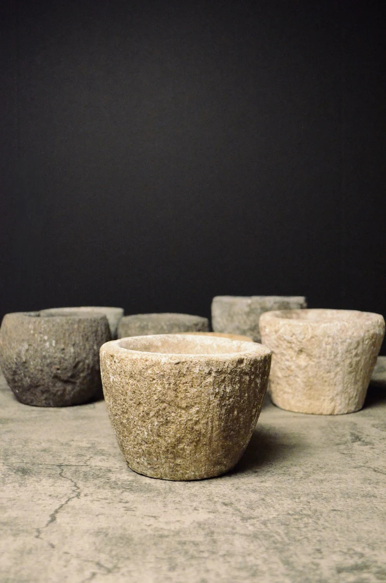 Vintage Carved Stone Mortar Soap Dish Coffee Table Decor - Etsy | Etsy (US)