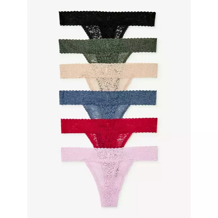 Women's Joyspun Seamless Thong Panties 6 Pair Pack Size 2XL XX-Large (20)  NEW