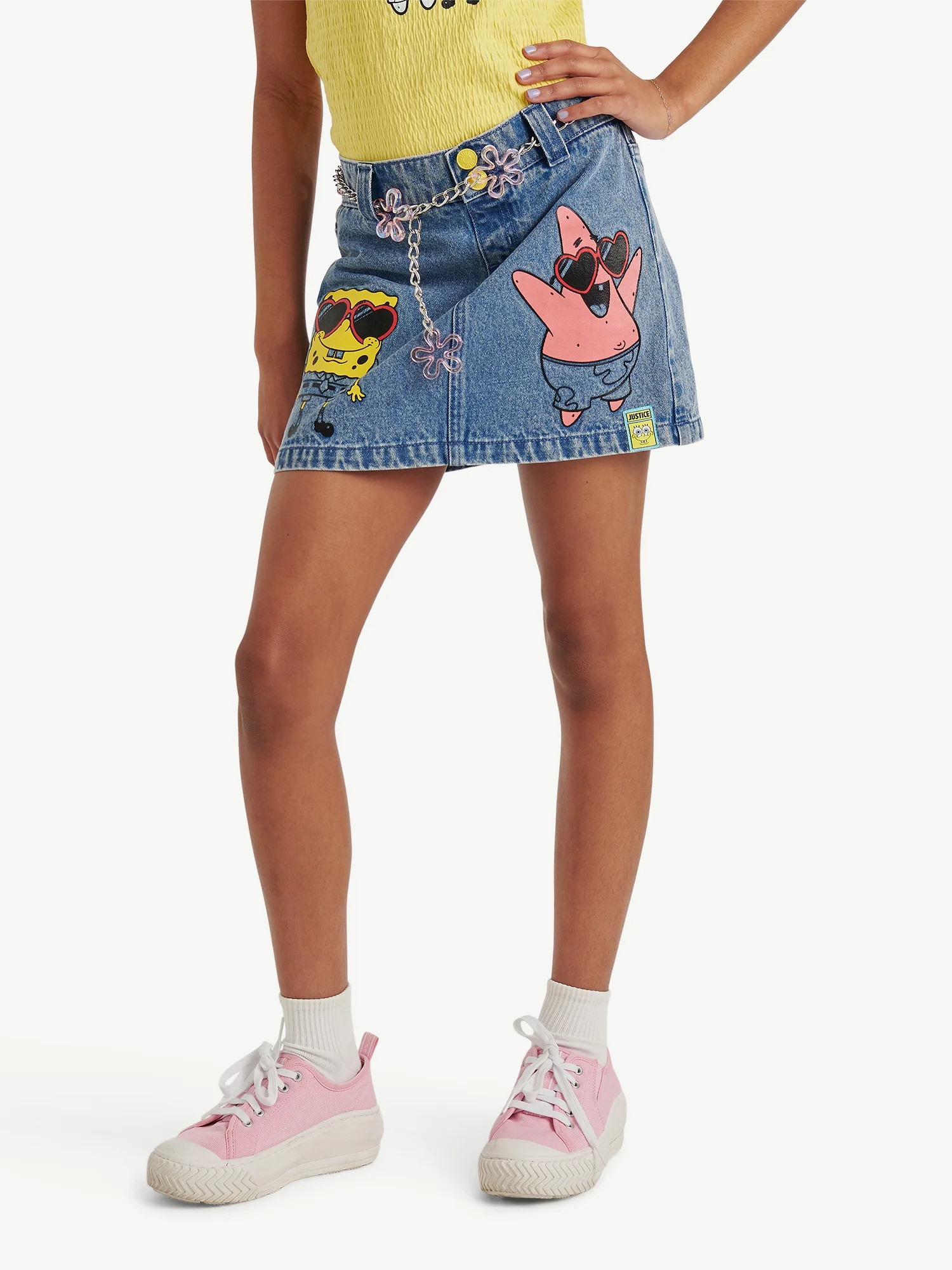 Spongebob X Justice Girls Denim Skirt, Sizes XS - XLP | Walmart (US)