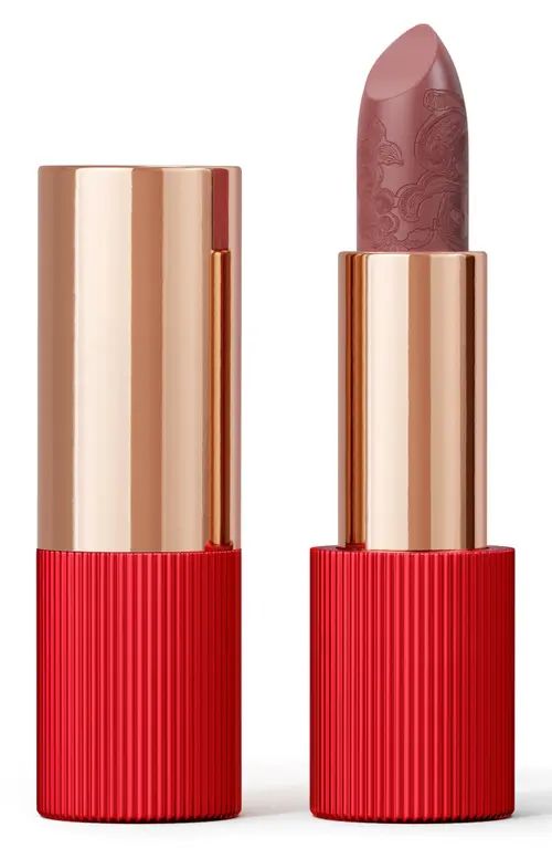 La Perla Refillable Matte Silk Lipstick in Nude Red at Nordstrom | Nordstrom
