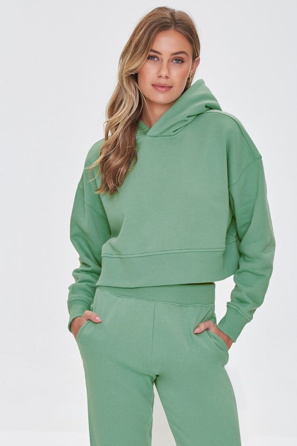 Dropped-Sleeve Fleece Hoodie | Forever 21 | Forever 21 (US)