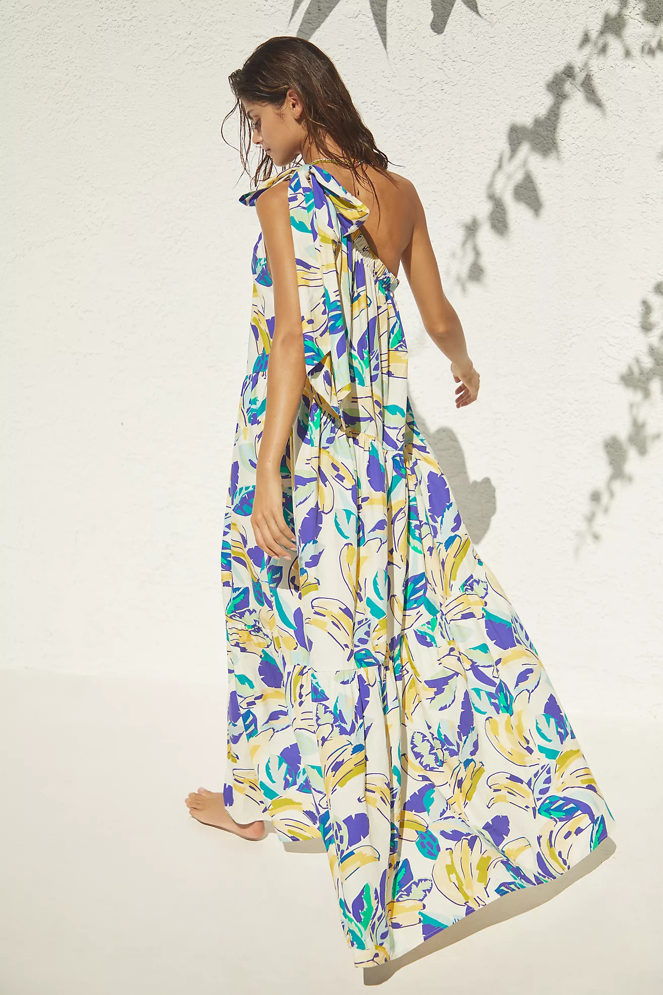 By Anthropologie One-Shoulder Bow Maxi Dress | Anthropologie (US)
