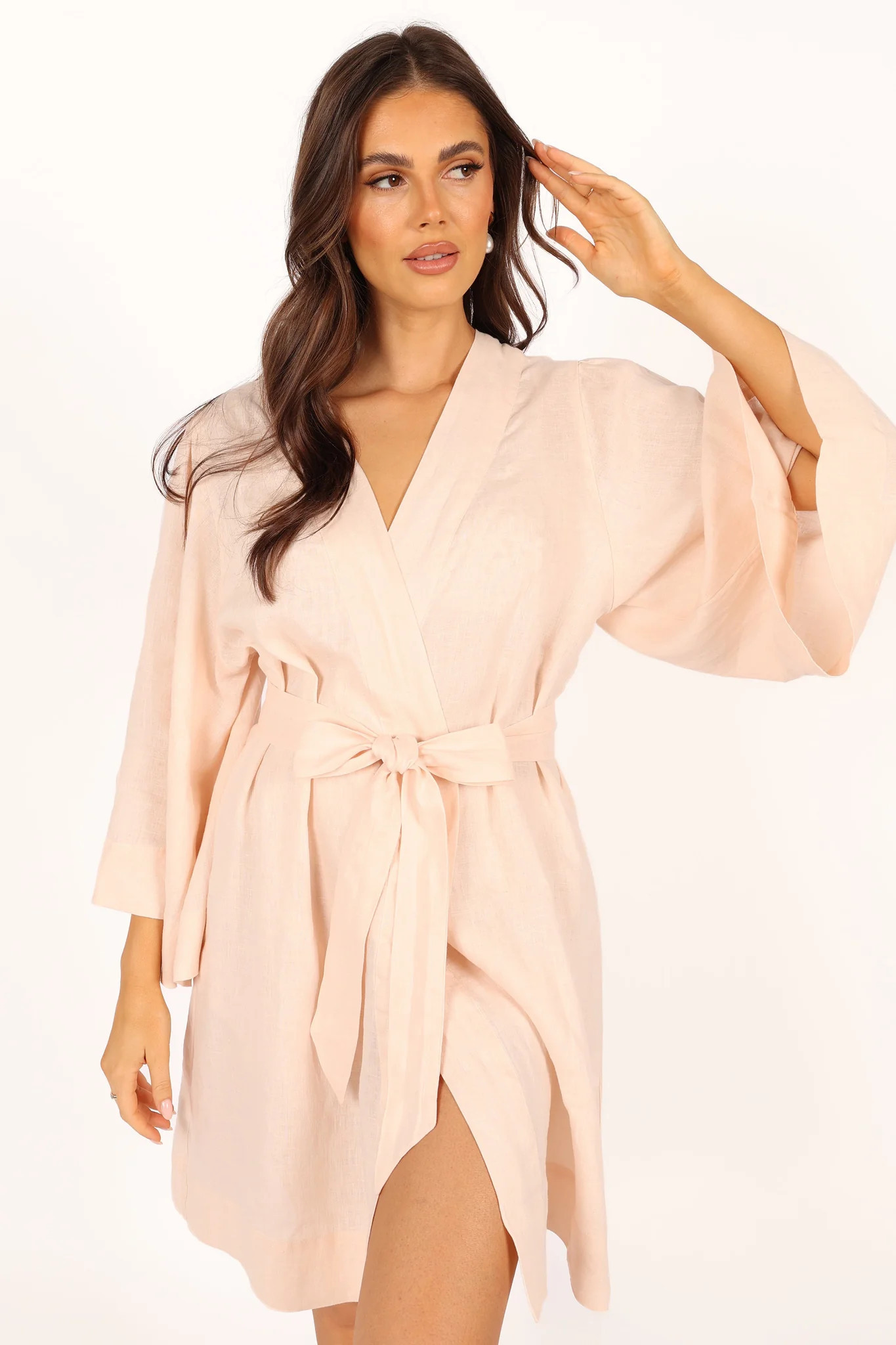 Nuala Linen Robe - Blush | Petal & Pup (US)
