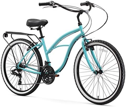 sixthreezero Around The Block Women's Beach Cruiser Bike, 1/3/7/21 Speed Bicycles, 26"/24" Wheels, M | Amazon (US)