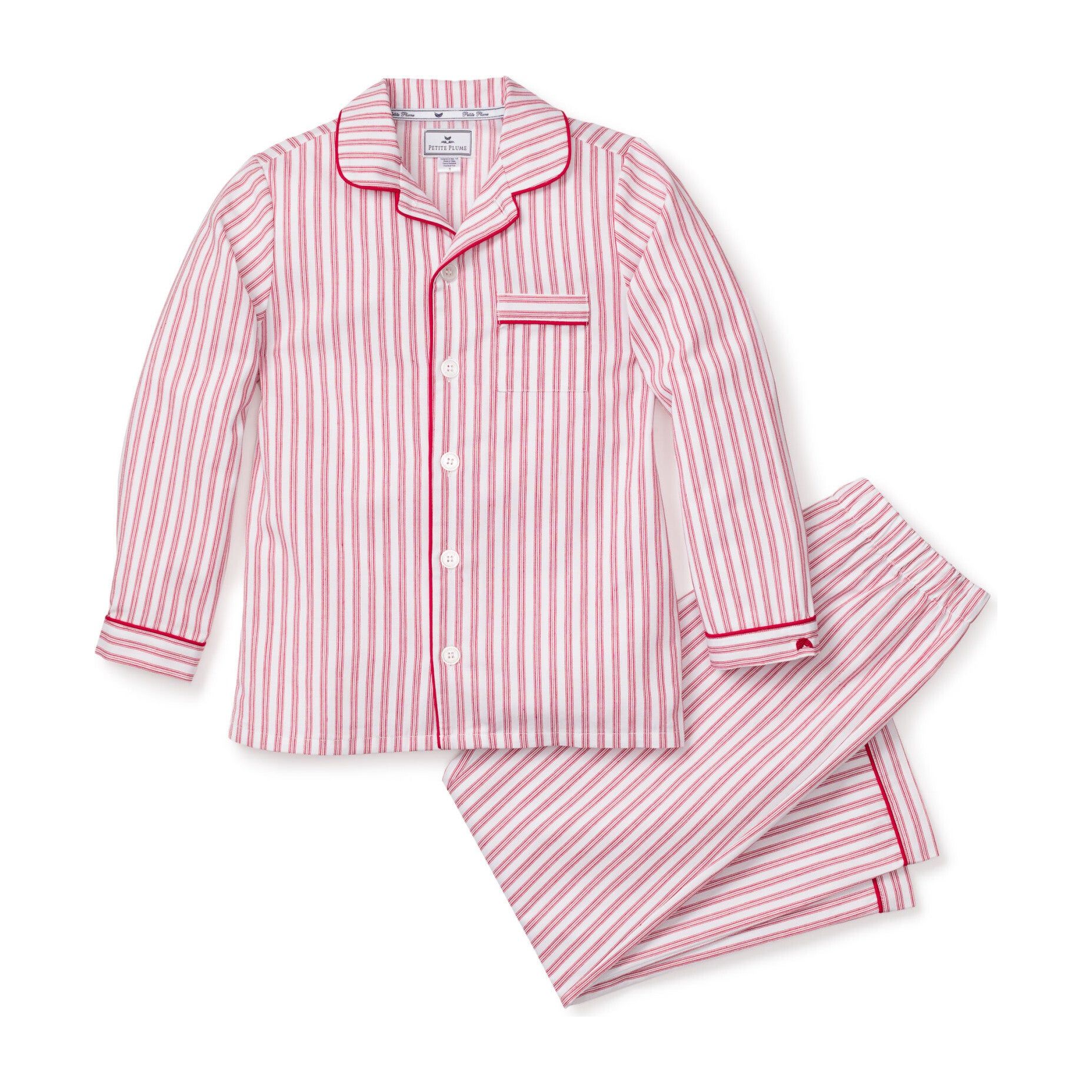 Pajama Set, Antique Red Ticking | Maisonette