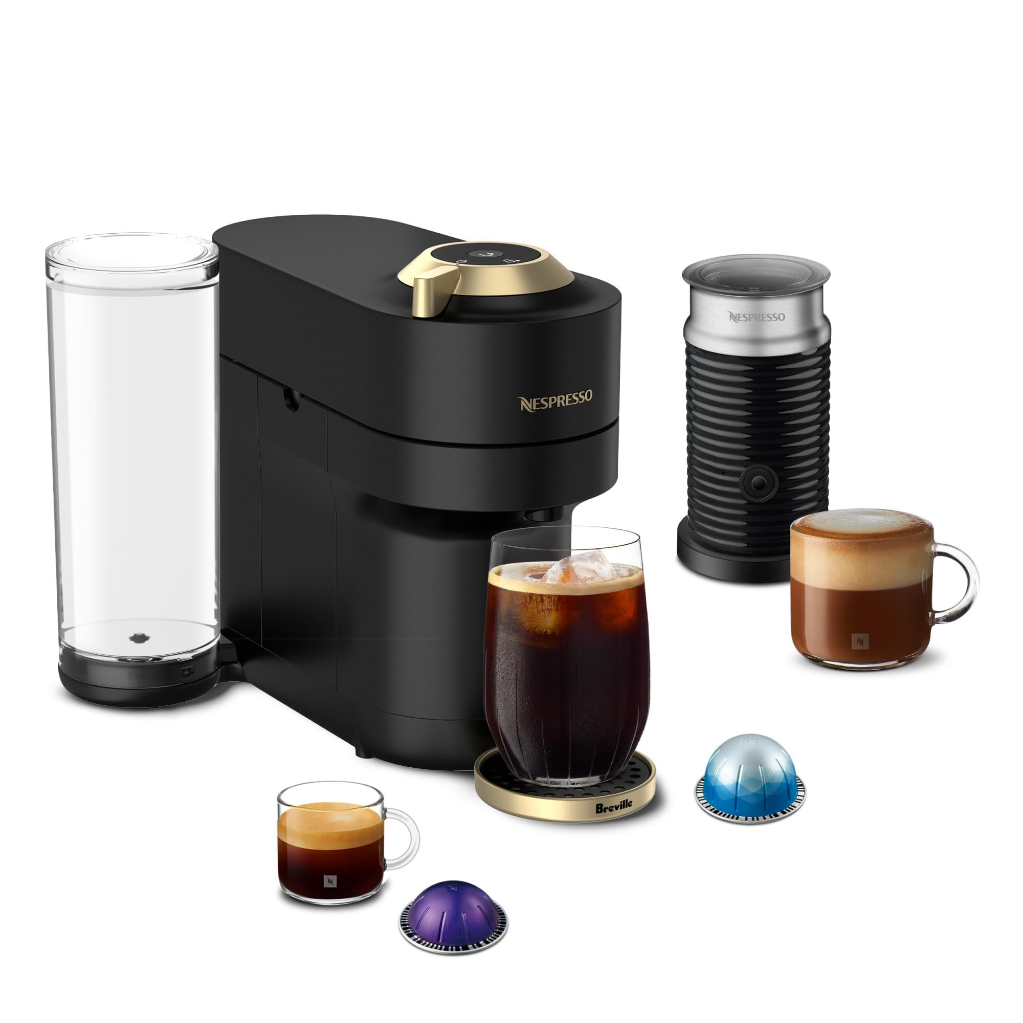 Nespresso Festive Vertuo Pop+ Deluxe Coffee and Espresso Maker by Breville with Milk Frother, Mat... | Amazon (US)