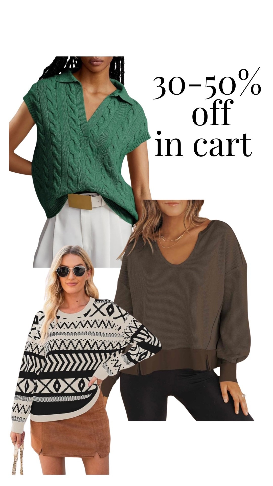 30-50% off in cart 

#LTKSaleAlert