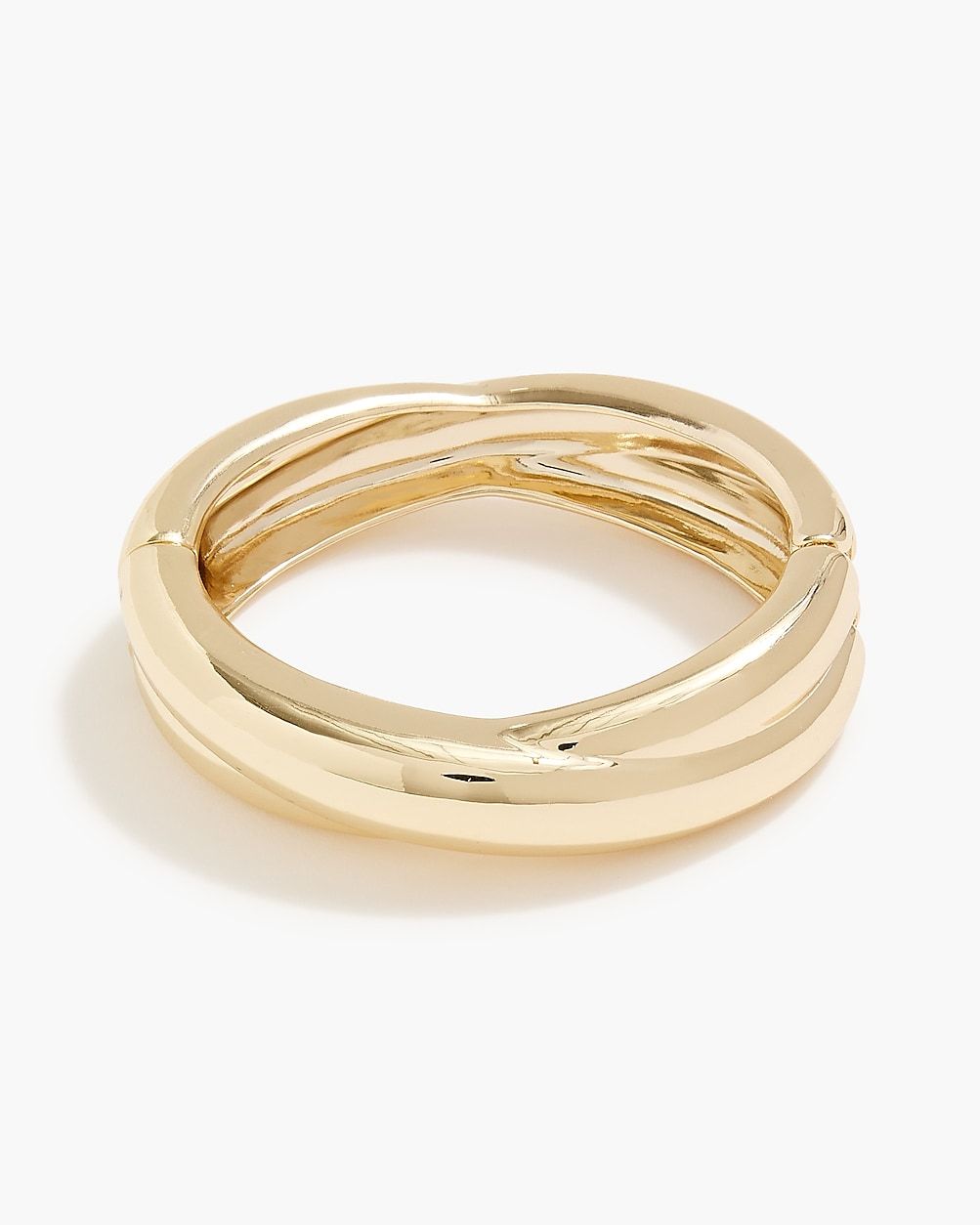 Gold crossed bangle bracelet | J.Crew Factory