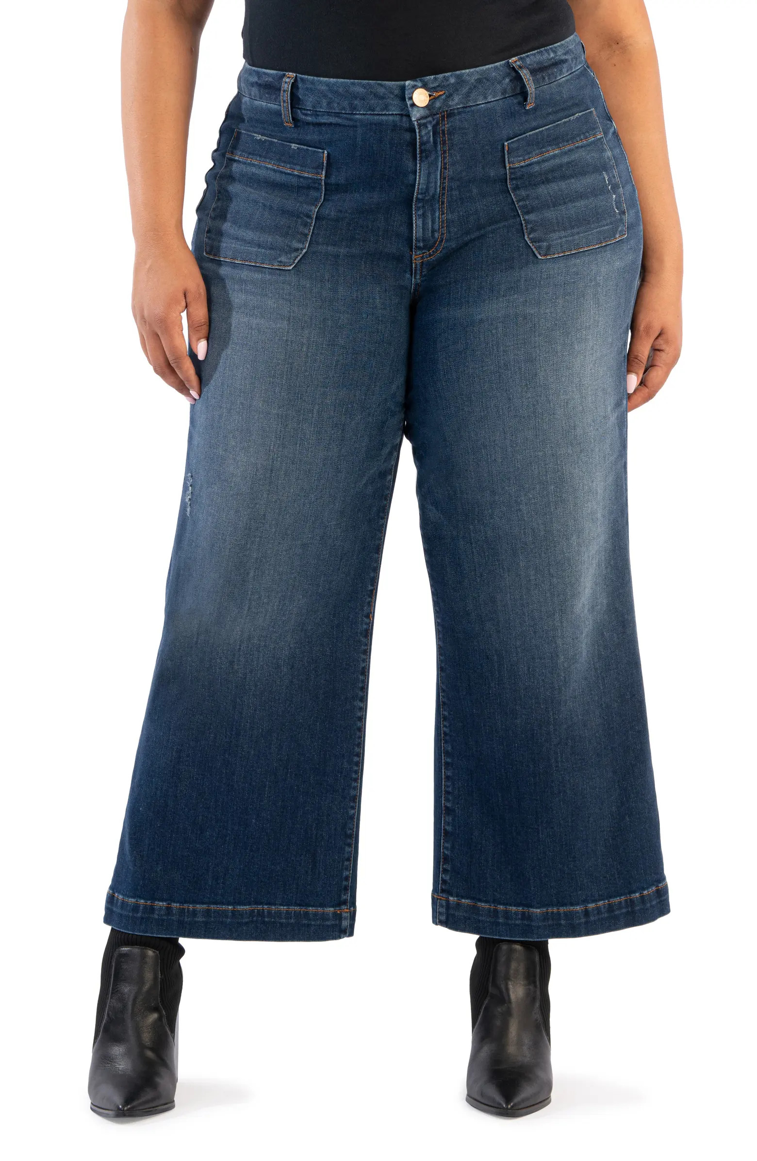 KUT from the Kloth Meg High Waist Ankle Wide Leg Jeans | Nordstrom | Nordstrom