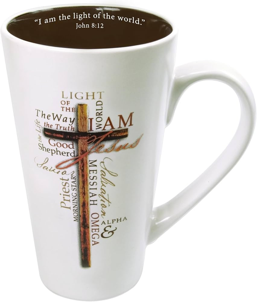 Christian Art Gifts White Stoneware Coffee Mug 16 oz | Amazon (US)