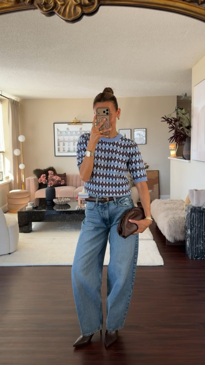 New barrel Jean that fits tts but still a little roomie which I love, my top is such a cute pop of color but still neutral and cute layered or by itself! Use code FALL for up to 25% off!

#LTKstorytime #LTKSeasonal #LTKOver40