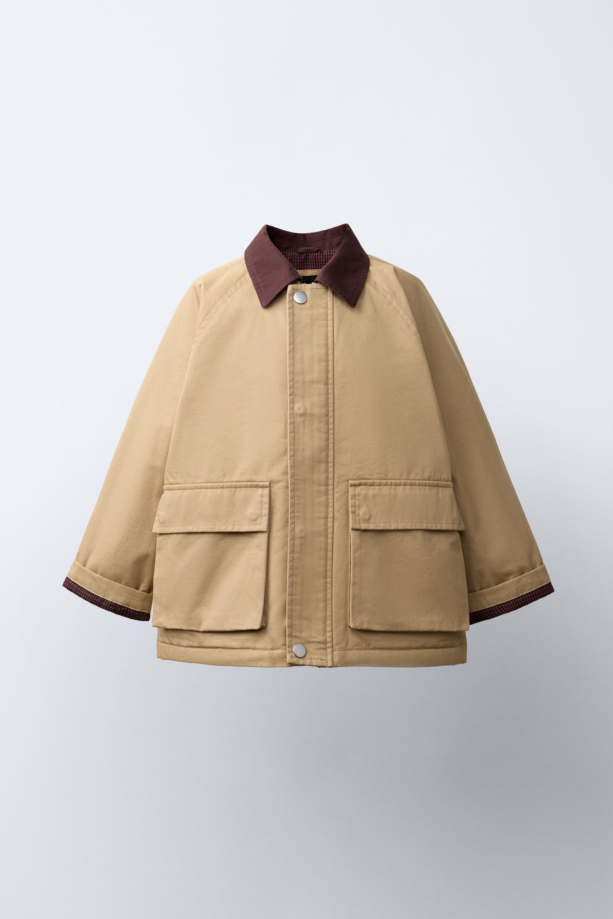 CONTRASTING COLLAR JACKET | Zara US