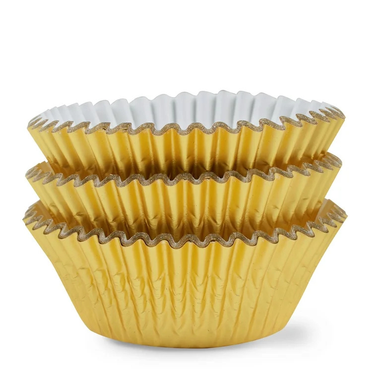 Great Value Cupcake Liners, Gold, 48 Count | Walmart (US)