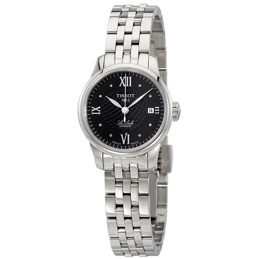 Tissot Le Locle Automatic Black Diamond Dial Ladies Watch T41.1.183.56 | Jomashop.com & JomaDeals.com
