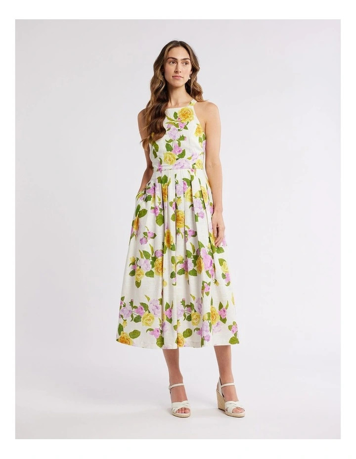 Rose Cascade Dress in Ivory/Multi | Myer
