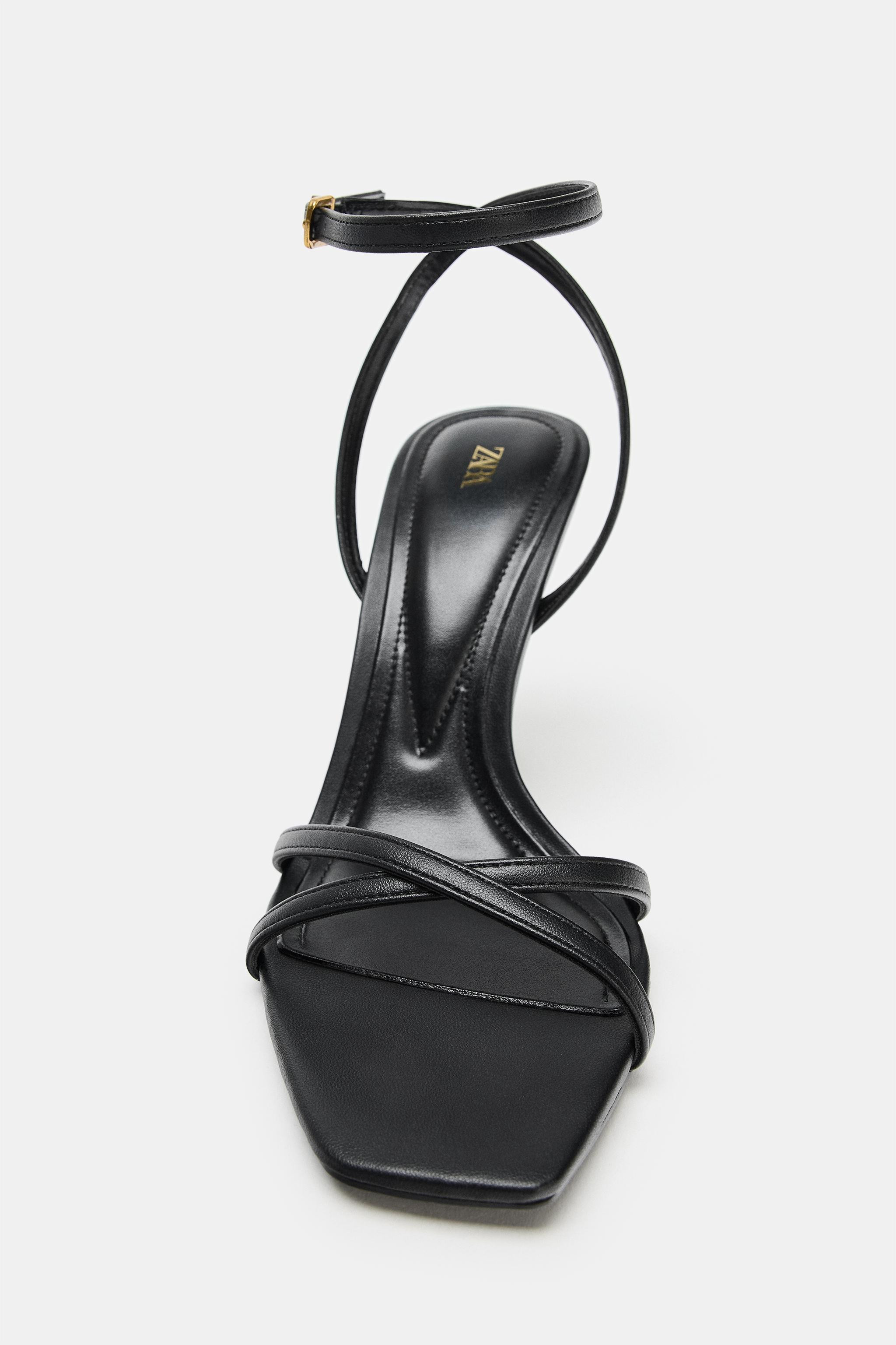 CROSSOVER STRAP HEELED SANDALS | Zara US