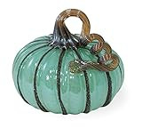 Boston International Handblown Glass Pumpkin Tabletop Décor, Blue Autumn | Amazon (US)