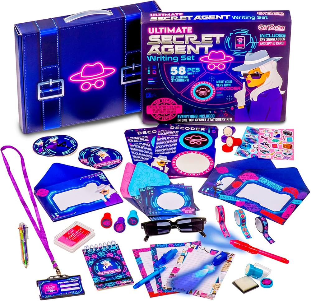 GirlZone Ultimate Secret Agent Writing Set, Exciting Spy Kit and Stationery Set for Girls with Sp... | Amazon (US)