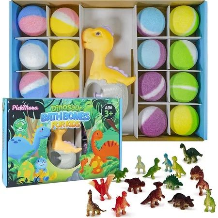 16+1 Pcs Dinosaur Bath Bombs Bonus Dinosaur Egg Water Pistol Bath Bombs for Kids+16 Different Dinosa | Walmart (US)