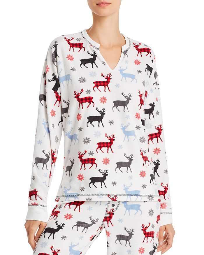 PJ Salvage Moose Print Thermal Long-Sleeve Top Back to Results -  Women - Bloomingdale's | Bloomingdale's (US)