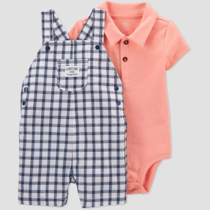 Baby Boys' Gingham Top & Bottom Set - Just One You® made by carter's Blue | Target