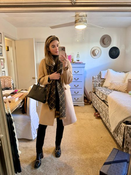 Wintery Sunday Best ✨ off to church in some very chilly weather today! I have had this scarf forever and it is truly like a blanket. Nothing I love more than layering an outfit full of neutral colors  

#LTKworkwear #LTKstyletip #LTKSeasonal