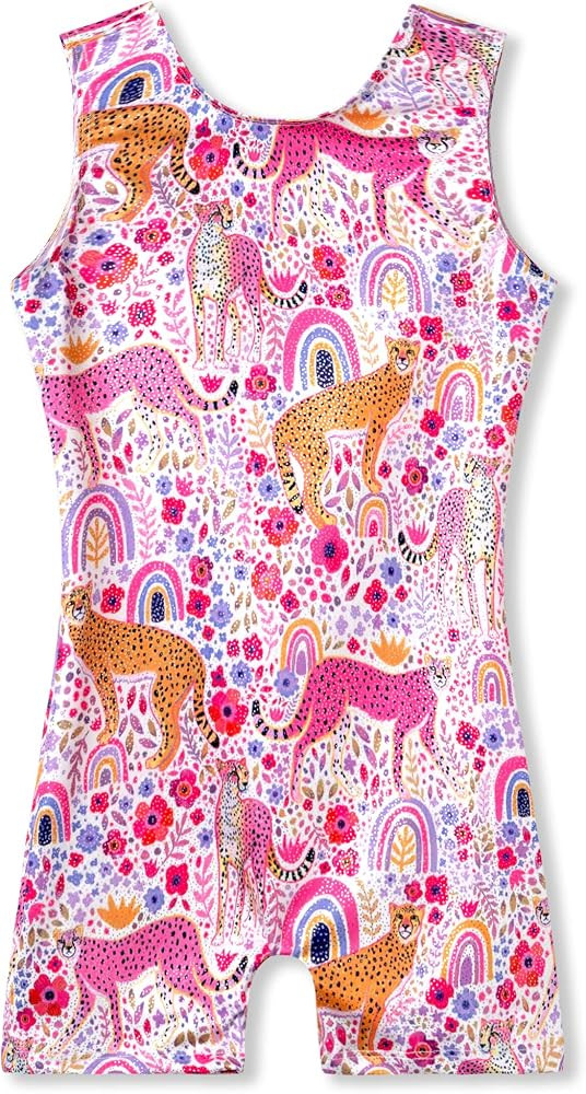 Leotards for Girls Gymnastics Kids Children Biketard with Shorts Sparkly Unicorn Dance Unitards... | Amazon (US)