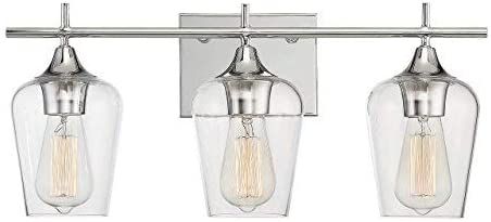 Savoy House 8-4030-3-11 Octave 3-Light Bathroom Vanity Light in a Polished Chrome Finish with Cle... | Amazon (US)