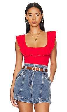 Show Me Your Mumu Rochelle Bodysuit in Red from Revolve.com | Revolve Clothing (Global)