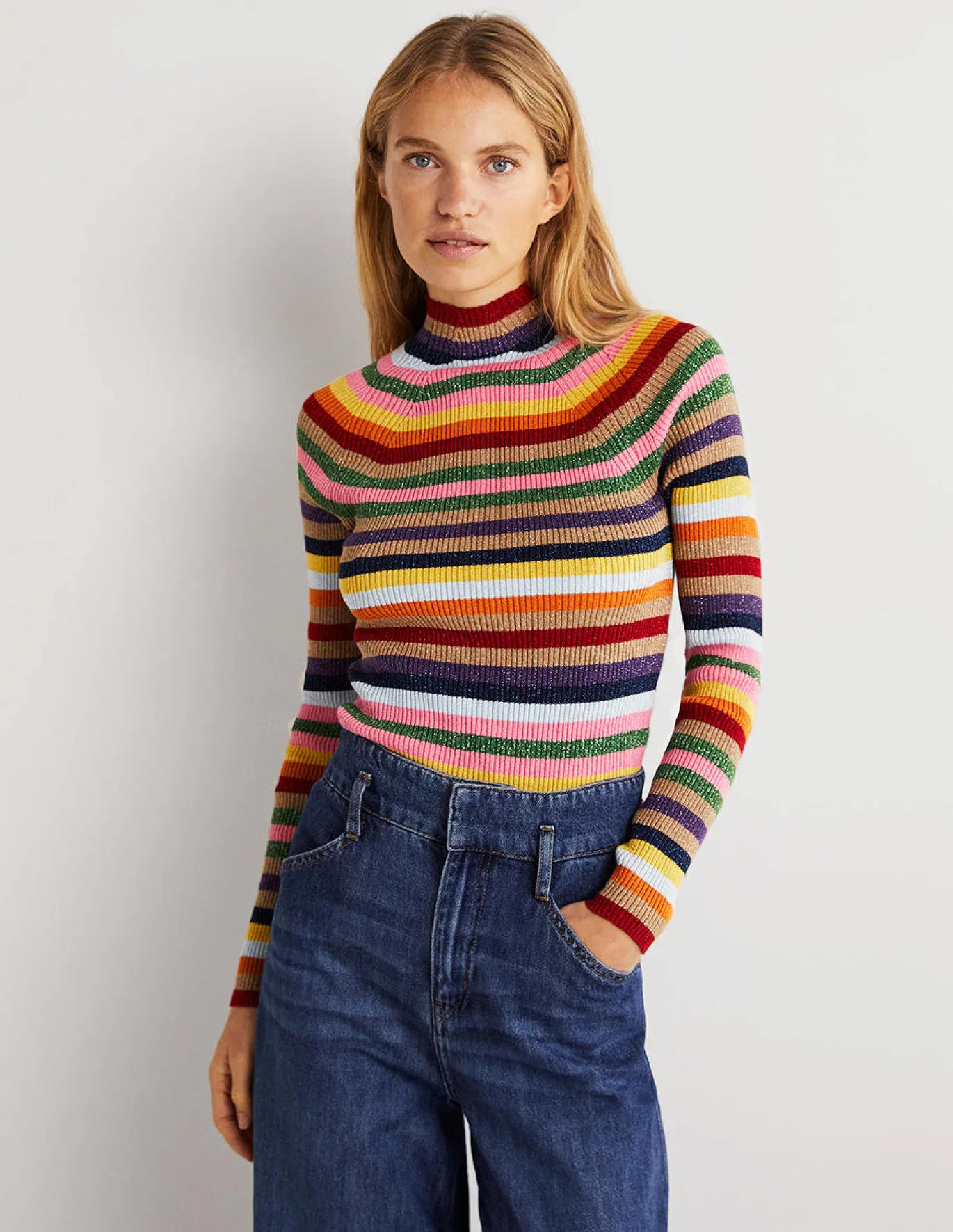 Ribbed Sparkle Jumper | Boden (UK & IE)