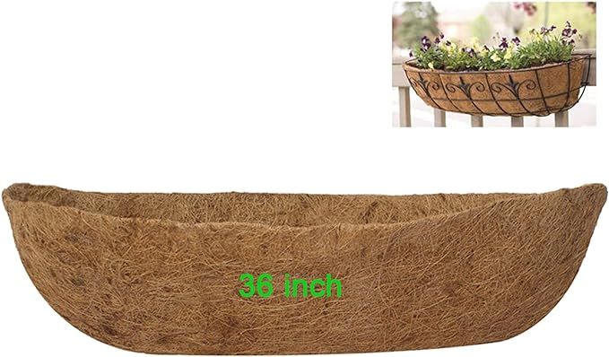Frillybutts Coco Liners for Planters 36 Inch,Trough Coco Coir Coconut Fiber Replacement Liner for... | Amazon (US)