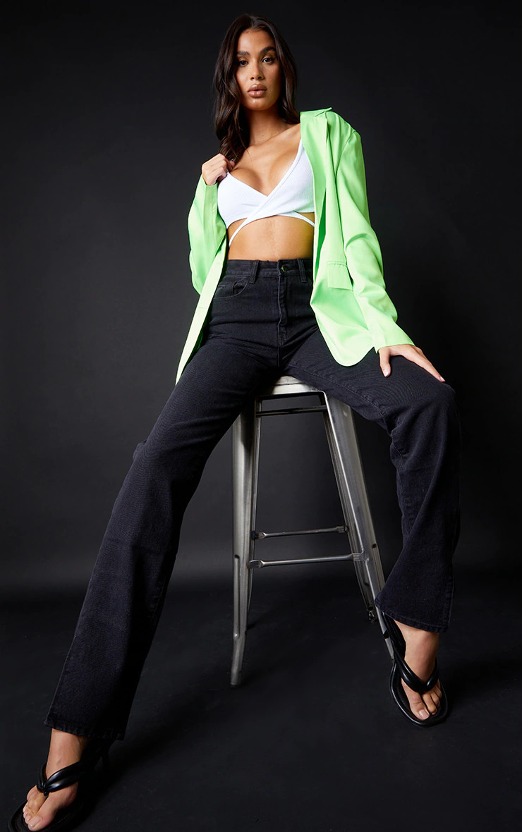 Tall Washed Black Split Hem Jeans | PrettyLittleThing US