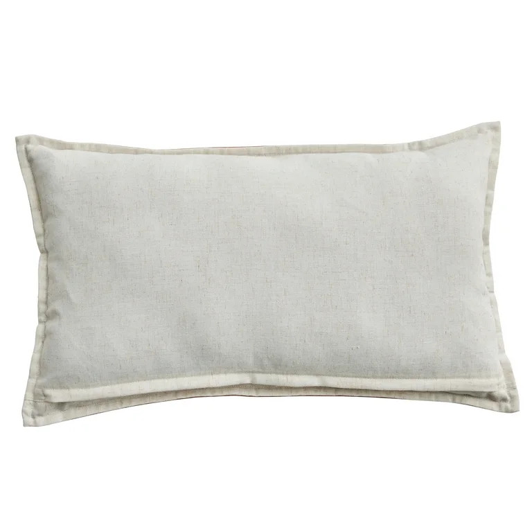 Better Homes & Gardens 14" x 24" Beige Vegan Leather Decorative Pillow | Walmart (US)