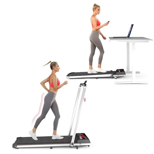 NAYSAYE Walking Pad Treadmill 2 in 1, Folding Walking Pad with Incline, Large Screen, Portable Under Desk Treadmill Walking Treadmill for Home and Office Use, Remote Control and App | Amazon (US)