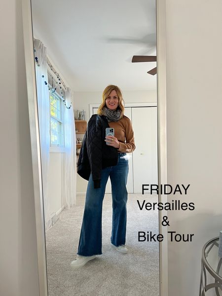 What to wear in Paris for a day trip to Versailles and a bike tour.

Reversible jacket - S
Sweater - S
Denim - 28
Sneakers - 8.5 (sized down)


#LTKeurope #LTKstyletip #LTKtravel