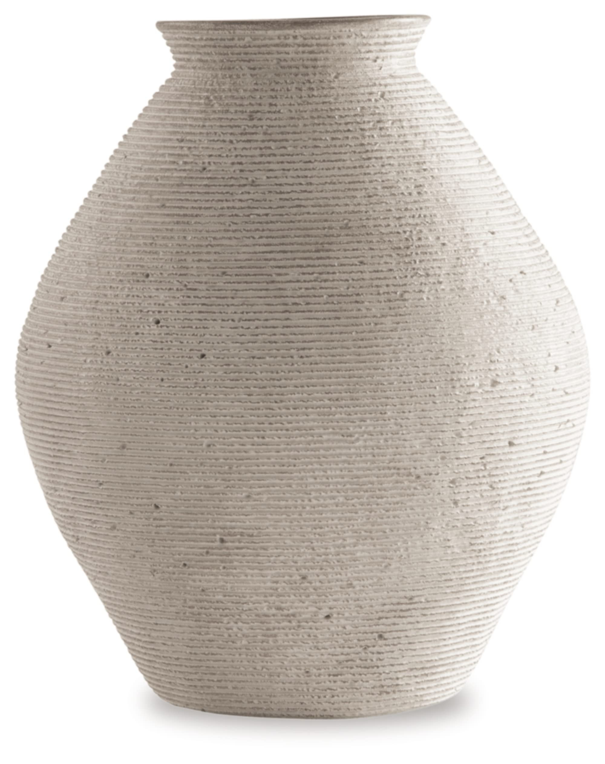 Signature Design by Ashley Hannela 12" Modern Distressed Polyresin Vase, Antique Tan | Amazon (US)